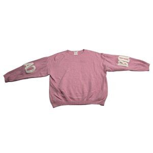 Zara Kids Pink Knitwear Sweater With "Ciao Bella" Text Size 10 Years / 140 Cm